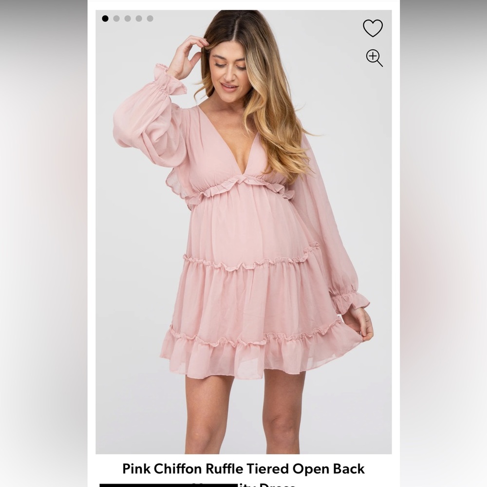 Pink blush maternity dress
